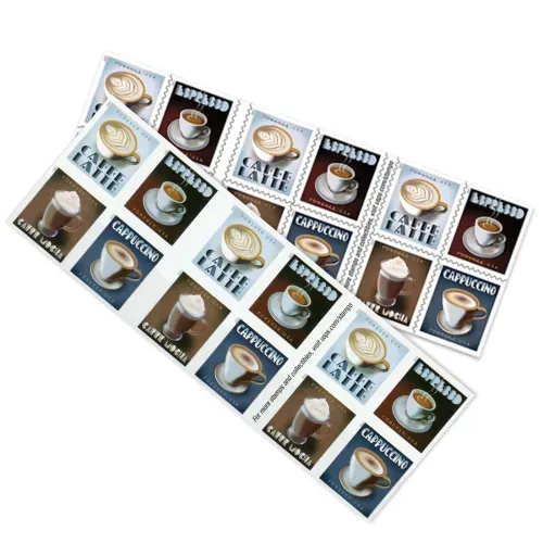 Espresso Drinks 2021 - 5 Booklets 100 Pcs Unused Stamps for Mailing